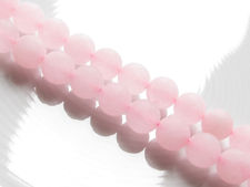 Image de 8x8 mm, perles rondes, pierres gemmes, quartz rose, naturel, dépoli