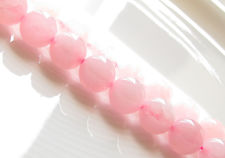 Image de 8x8 mm, perles rondes, pierres gemmes, quartz rose, naturel, qualité B