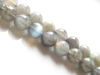 Picture of 8x8 mm, round, gemstone beads, labradorite, natural, AA-grade