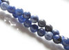 Image de 6x6 mm, perles rondes, pierres gemmes, sodalite, naturelle