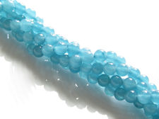 Picture of 4x4 mm, round, gemstone beads, sponge quartz, Sinbad blue