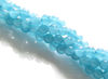 Picture of 4x4 mm, round, gemstone beads, sponge quartz, Sinbad blue