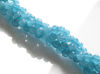 Image de 4x4 mm, perles rondes, pierres gemmes, quartz éponge, bleu Sinbad 
