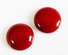 Image de 14x14 mm, rond, cabochons de pierres gemmes, jaspe rouge, naturel