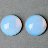 Picture of 14x14 mm, round, gemstone cabochons, opalite, opal quartz or milky quartz