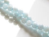 Picture of 6x6 mm, round, gemstone beads, aquamarine, natural