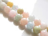 Picture of 8x8 mm, round, gemstone beads, Morganite, natural