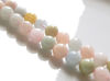 Picture of 8x8 mm, round, gemstone beads, Morganite, natural