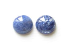 Image de 14x14 mm, rond, cabochons de pierres gemmes, sodalite, naturelle