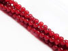 Image de 4x4 mm, perles rondes, pierres gemmes, cornaline rouge profond, naturelle, qualité AA