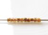 Picture of Czech cylinder seed beads, size 10, crystal, picasso, 5 grams