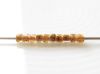 Picture of Czech cylinder seed beads, size 10, crystal, picasso, 5 grams