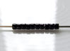 Picture of Czech cylinder seed beads, size 10, opaque, jet black
