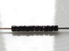 Picture of Czech cylinder seed beads, size 10, opaque, jet black