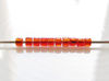 Picture of Czech cylinder seed beads, size 10, translucent, Siam ruby red, luster