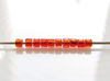 Picture of Czech cylinder seed beads, size 10, translucent, Siam ruby red, luster