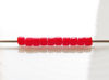 Picture of Czech cylinder seed beads, size 10, opaque, red