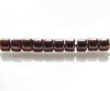 Image de Perles de rocailles cylindriques tchèques, taille 10, opaque, bronze foncé, 5 grammes