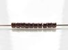 Picture of Czech cylinder seed beads, size 10, opaque, dark bronze, 5 grams