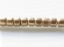 Picture of Czech cylinder seed beads, size 10, metallic, flax or light gold, matte, 5 grams