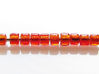 Picture of Czech cylinder seed beads, size 10, translucent, Siam ruby red, luster