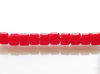 Picture of Czech cylinder seed beads, size 10, opaque, red