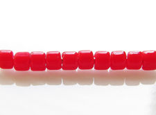 Image de Perles de rocailles cylindriques tchèques, taille 10, opaque, rouge