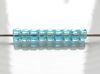 Picture of Czech seed beads, size 8, transparent, aquamarine blue, luster