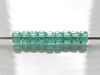 Picture of Czech seed beads, size 8, transparent, emerald green, luster