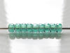 Picture of Czech seed beads, size 8, transparent, emerald green, luster