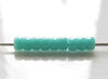 Image de Perles de rocailles tchèques, taille 8, opaque, vert turquoise