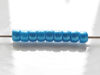 Image de Perles de rocailles tchèques, taille 8, opaque, bleu azur, éclat nacré