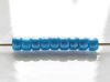 Picture of Czech seed beads, size 8, opaque, azuro blue, pearl shine