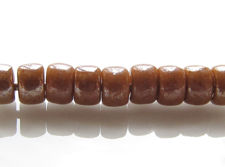 Image de Perles de rocailles tchèques, taille 8, opaque, brun chocolat, lustré