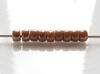 Picture of Czech seed beads, size 8, opaque, chocolate brown, luster