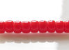 Picture of Czech seed beads, size 8/0, opaque, red