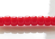 Image de Perles de rocailles tchèques, taille 8/0, opaque, rouge
