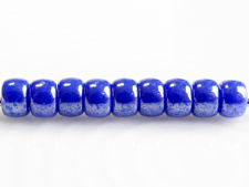 Picture of Czech seed beads, size 8, opaque, ultramarine blue, luster