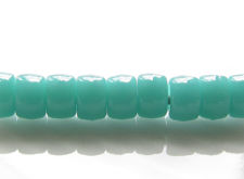 Image de Perles de rocailles tchèques, taille 8, opaque, vert turquoise