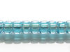 Picture of Czech seed beads, size 8, transparent, aquamarine blue, luster