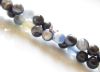 Picture of 6x6 mm, round, gemstone beads, natural striped agate, brown and blue