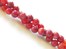 Picture of 6x6 mm, round, gemstone beads, crackle agate, ruby red