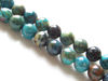 Picture of 8x8 mm, round, gemstone beads, azurite, natural