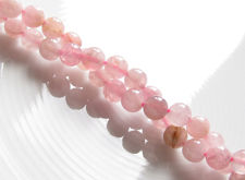 Picture of 6x6 mm, round, gemstone beads, Madagascar rose quartz, natural, B-grade