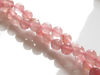 Image de 6x6 mm, perles rondes, pierres gemmes, quartz rubis, naturel