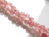 Image de 6x6 mm, perles rondes, pierres gemmes, quartz rubis, naturel