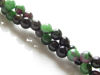 Picture of 4x4 mm, round, gemstone beads, Ruby-Zoisite, natural, AA-grade