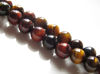 Picture of 8x8 mm, round, gemstone beads, tiger eye, mixed colors, A-grade