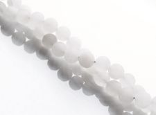 Image de 6x6 mm, perles rondes, pierres gemmes, quartz éponge gris clair, naturel, dépoli