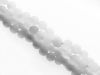 Picture of 6x6 mm, round, gemstone beads, light grey sponge quartz, natural, frosted